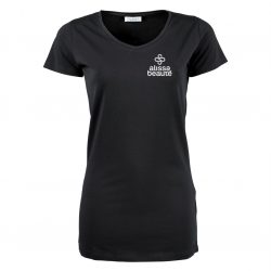 Elegant t-shirt met Alissa Beauté logo - grijs of wit - Afbeelding 3