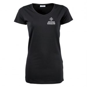 Elegant t-shirt met Alissa Beauté logo - grijs of wit
