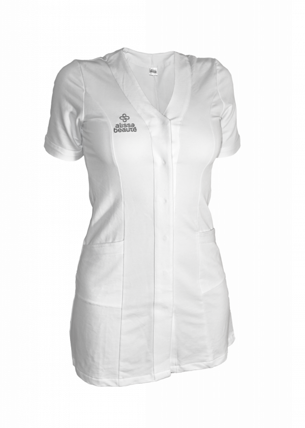 Uniform met logo Alissa Beauté - wit