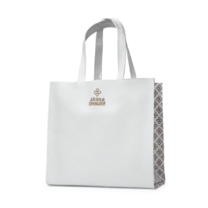 Alissa Beauté - luxe tas wit met logo AB