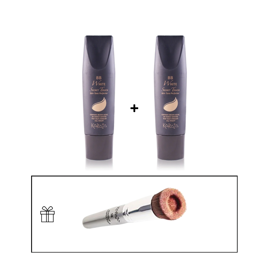 Bundelactie - Karaja 2 x BB White Secret touch n.1 Beige + GRATIS Perfector make-up brush n. 18